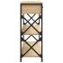 Mesa consola madera de ingeniería roble Sonoma 75x28x75