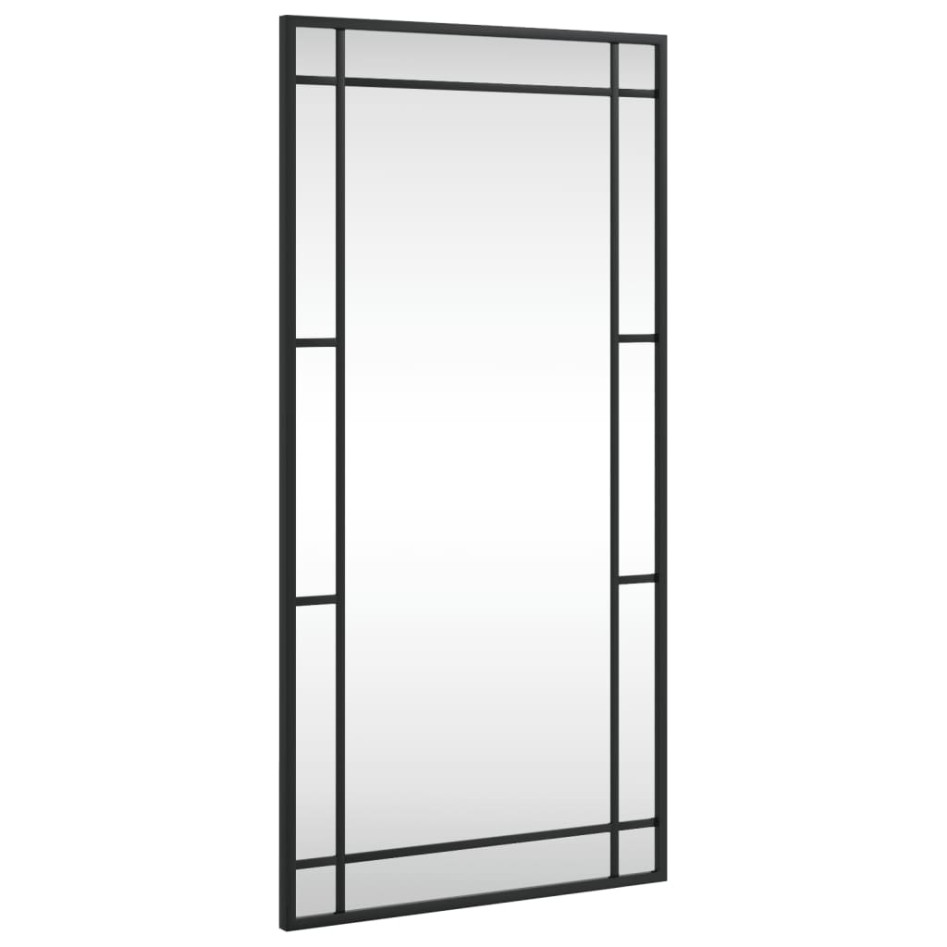 Espejo de pared rectangular de hierro negro 40x80