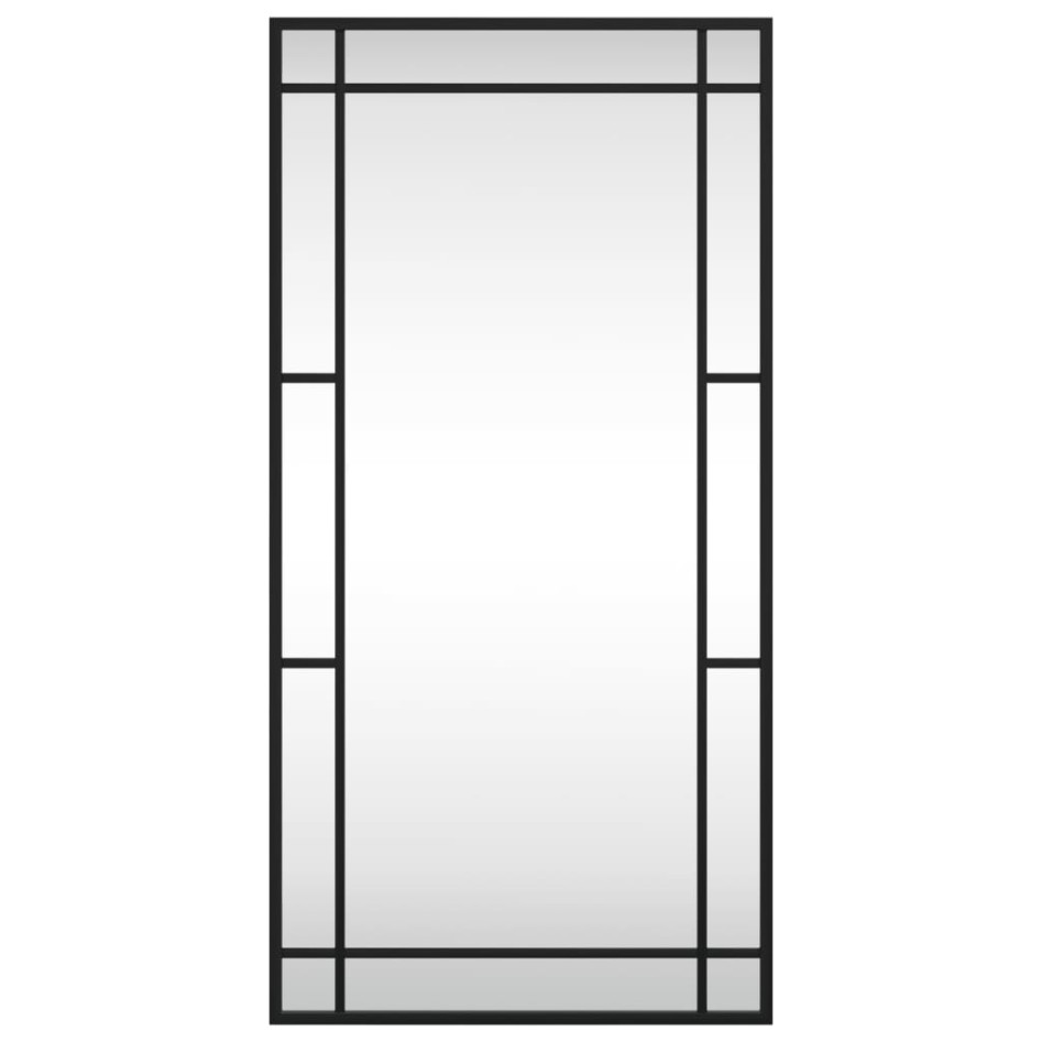 Espejo de pared rectangular de hierro negro 40x80