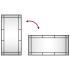 Espejo de pared rectangular de hierro negro 40x80