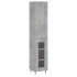 Aparador de madera contrachapada gris hormigón 34,5x34x180