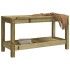 Banco de jardín de madera maciza de pino 82,5x35x45