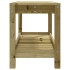Banco de jardín de madera maciza de pino 82,5x35x45