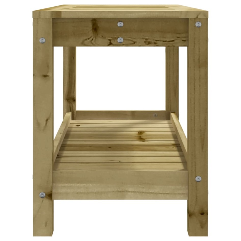 Banco de jardín de madera maciza de pino 82,5x35x45