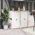 Puertas de cocina exterior 2 uds madera pino blanco 50x9x82