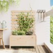Jardinera con estantería madera maciza pino 79x39,5x114 cm