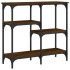 Mesa consola madera de ingeniería marrón roble 80x29x75