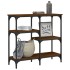 Mesa consola madera de ingeniería marrón roble 80x29x75