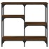 Mesa consola madera de ingeniería marrón roble 80x29x75