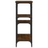 Mesa consola madera de ingeniería marrón roble 80x29x75