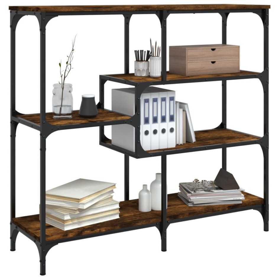 Mesa consola madera de ingeniería roble ahumado 103x32x95