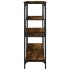 Mesa consola madera de ingeniería roble ahumado 103x32x95
