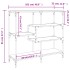 Mesa consola madera de ingeniería roble ahumado 103x32x95