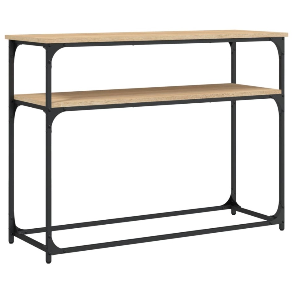 Mesa consola madera de ingeniería roble Sonoma 100x35,5x75