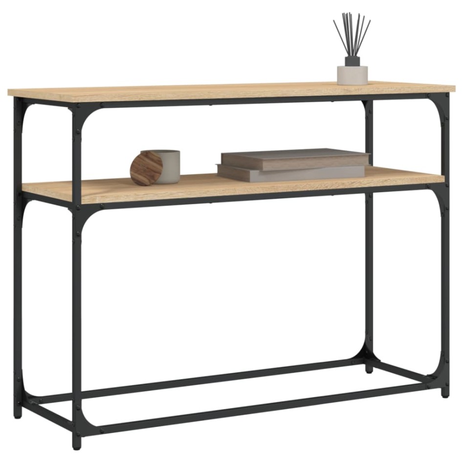 Mesa consola madera de ingeniería roble Sonoma 100x35,5x75