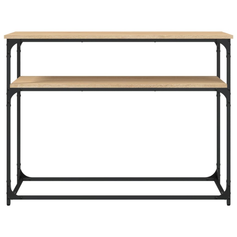 Mesa consola madera de ingeniería roble Sonoma 100x35,5x75