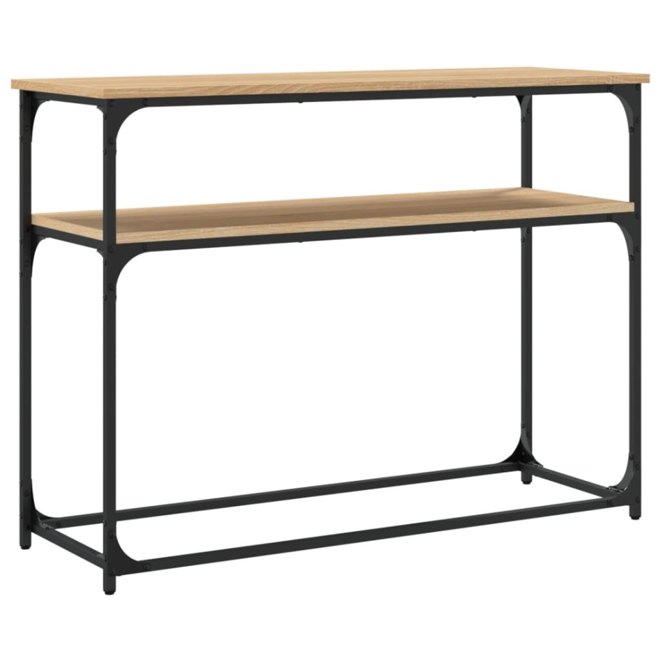 Mesa consola madera de ingeniería roble Sonoma 100x35,5x75