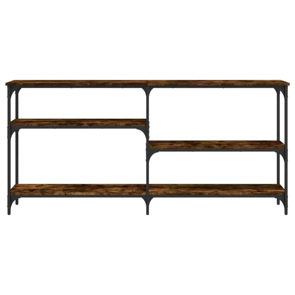 Mesa consola madera de ingeniería roble ahumado 160x29x75