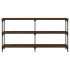 Mesa consola madera de ingeniería marrón roble 150x29x75