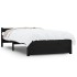 Estructura de cama sin colchón madera maciza negro 75x190