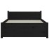 Estructura de cama sin colchón madera maciza negro 75x190