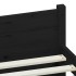 Estructura de cama sin colchón madera maciza negro 75x190