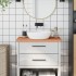 Encimera de baño madera maciza de haya 80x40x4