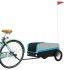 Remolque para bicicleta hierro negro y azul 30