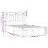 Estructura cama sin colchón con cabecero metal negro 100x190