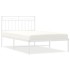 Estructura cama sin colchón con cabecero metal blanco