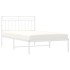 Estructura cama sin colchón con cabecero metal blanco