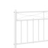 Estructura cama sin colchón con cabecero metal blanco