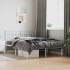Estructura cama sin colchón con cabecero metal blanco