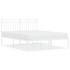 Estructura cama sin colchón con cabecero metal blanco