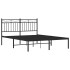 Estructura cama sin colchón con cabecero metal negro 140x190