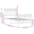 Estructura cama sin colchón con estribo metal negro 80x200