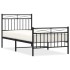 Estructura cama sin colchón con estribo metal negro 90x200