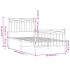 Estructura cama sin colchón con estribo metal negro 90x200