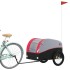 Remolque para bicicleta hierro negro y rojo 45