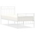 Estructura cama sin colchón con estribo metal blanco 80x200