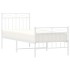 Estructura cama sin colchón con estribo metal blanco 80x200