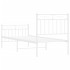 Estructura cama sin colchón con estribo metal blanco 80x200