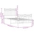 Estructura cama sin colchón con estribo metal blanco 80x200