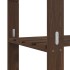 Estantería de 5 niveles madera maciza pino marrón 80x38x170