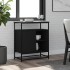 Aparador de madera de ingeniería negro 69x35x80