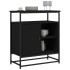 Aparador de madera de ingeniería negro 69x35x80