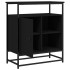 Aparador de madera de ingeniería negro 69x35x80