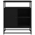 Aparador de madera de ingeniería negro 69x35x80