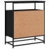 Aparador de madera de ingeniería negro 69x35x80