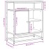 Aparador de madera de ingeniería negro 69x35x80